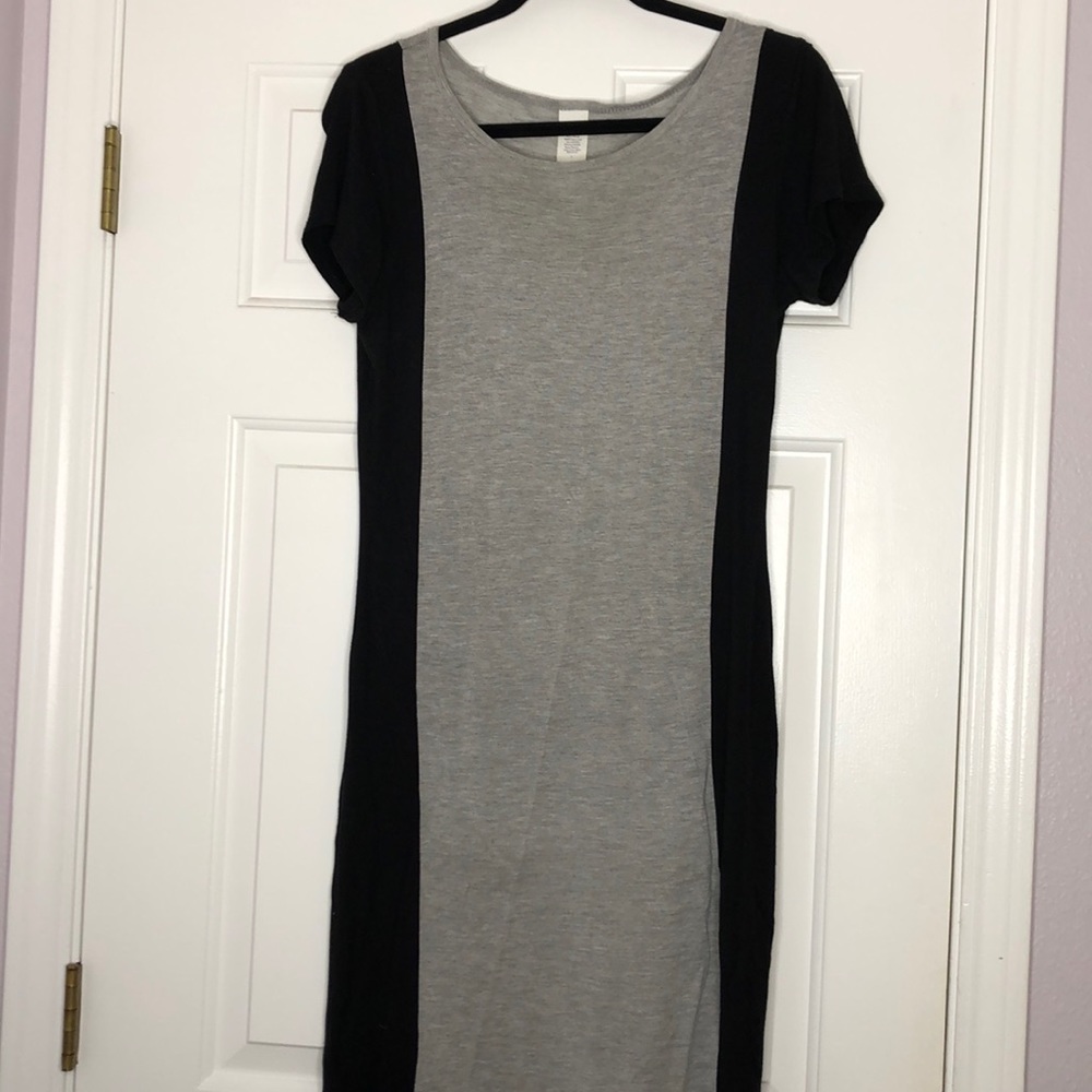 Black and grey basic dress